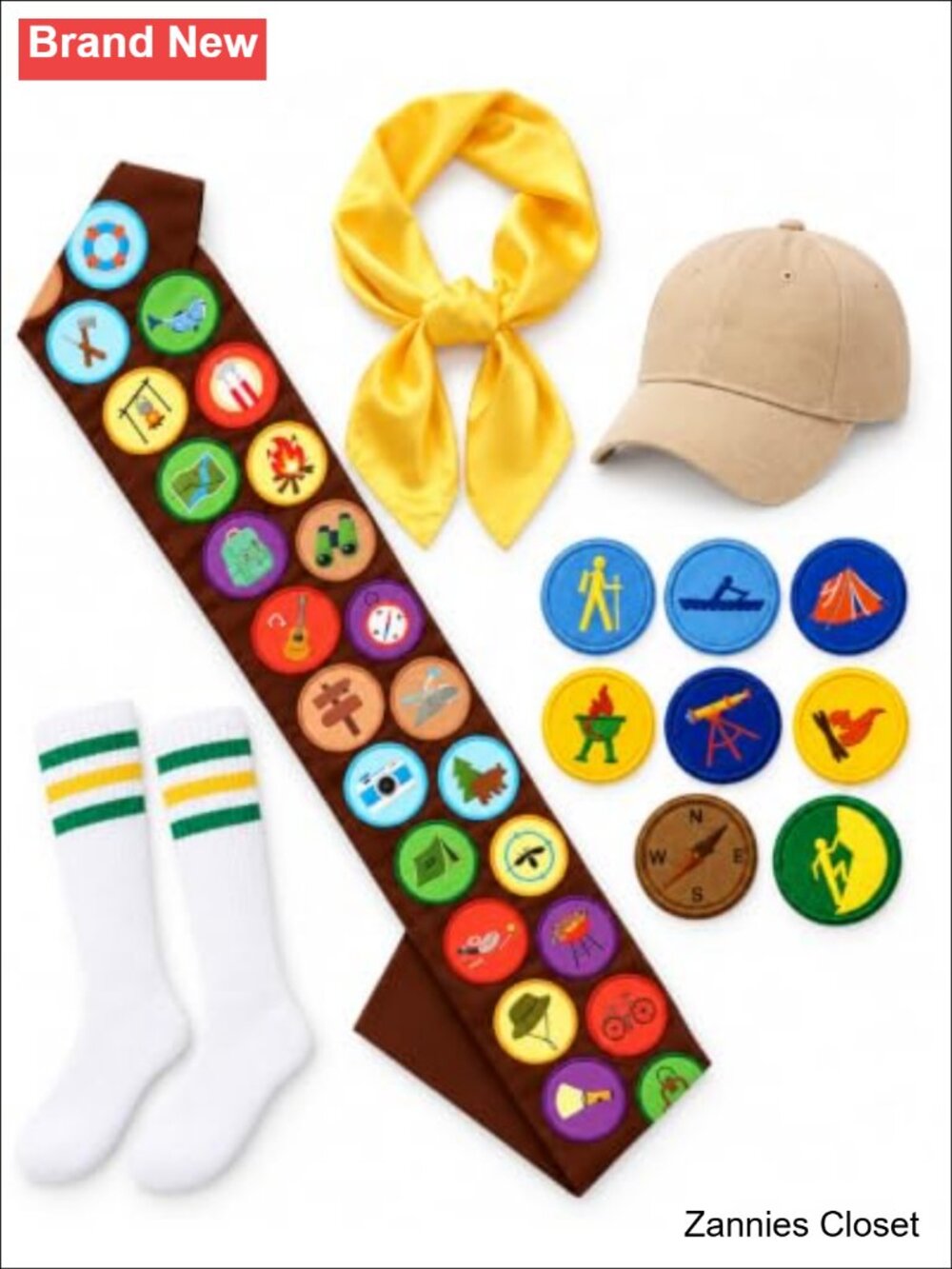 ๐ป Scouts Costume Halloween Explorer Outfit Retro Badge Set Adults Teens